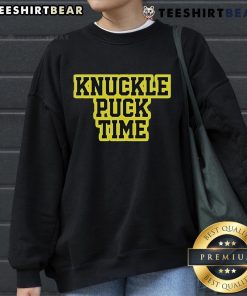 Top Knuckle Puck Time Sweatshirt featuring a stylish design, perfect for casual wear and fans of hockey culture.
