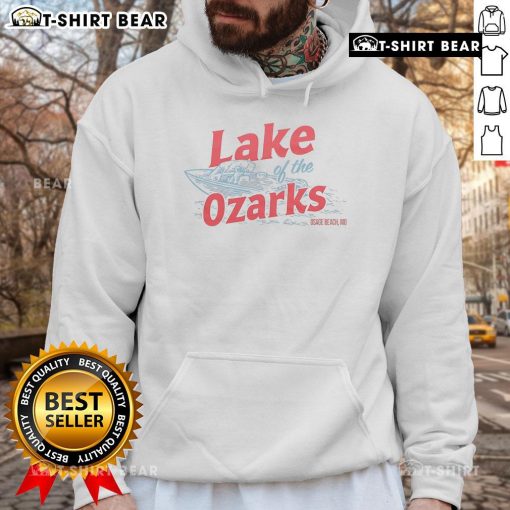 Stylish Top Lake of the Ozarks hoodie displayed on a scenic lakeside background, perfect for outdoor enthusiasts.