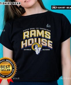 Top Los Angeles Rams Super Bowl LVI Champions Hometown Ladies Tee in vibrant colors, perfect for celebrating the victory.