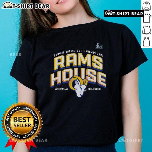 Top Los Angeles Rams Super Bowl LVI Champions Hometown Ladies Tee in vibrant colors, perfect for celebrating the victory.