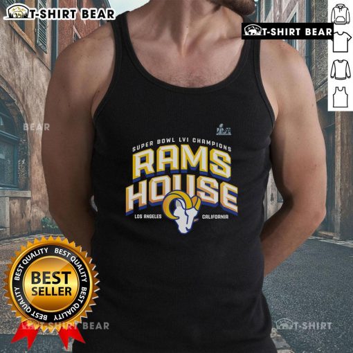 Top Los Angeles Rams Super Bowl LVI Champions Hometown Tank Top featuring vibrant team colors and logo design.