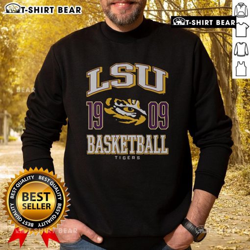 Top LSU Tigers Basketball 1909 sweatshirt featuring vibrant team colors and logo, perfect for fans and athletes.
