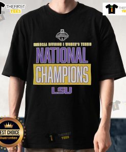 Top LSU Tigers Women's Tennis 2025 NCAA DI National Champions T-Shirt featuring team colors and logo.