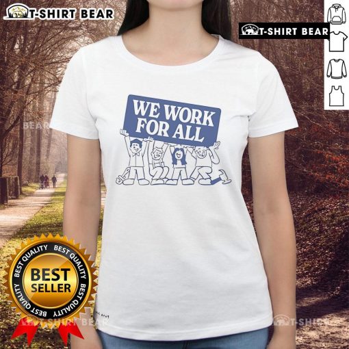 Alt Text: Top Means Workwear Flip The Pyramid Ladies Tee in stylish design, perfect for women seeking comfortable work attire.