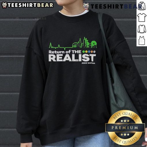 Alt Text: Top Mike Santana Return of the Realist sweatshirt featuring stylish design and comfortable fit for fans.
