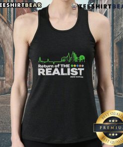 Top Mike Santana Return of the Realist tank top featuring bold graphic design and vibrant colors, perfect for casual wear.