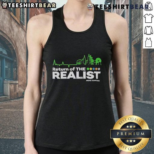 Top Mike Santana Return of the Realist tank top featuring bold graphic design and vibrant colors, perfect for casual wear.