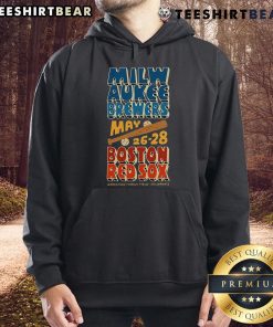 Stylish hoodie featuring the Milwaukee Brewers vs. Boston Red Sox May 26-28, 2025, game design for baseball fans.