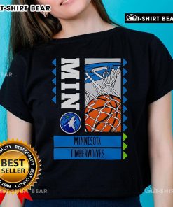 Top Minnesota Timberwolves Basketball Ballin 2025 Ladies Tee featuring team colors and stylish design for fans.