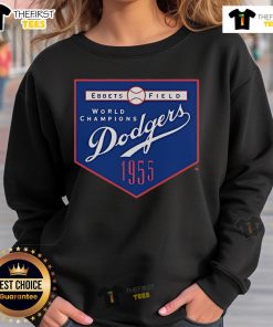 Top Mitchell & Ness Brooklyn Dodgers 1955 World Champions sweatshirt showcasing vintage sports style.
