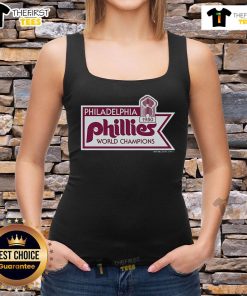 Top Mitchell & Ness Philadelphia Phillies 1980 World Champions Tank Top showcasing retro sports style and team pride.