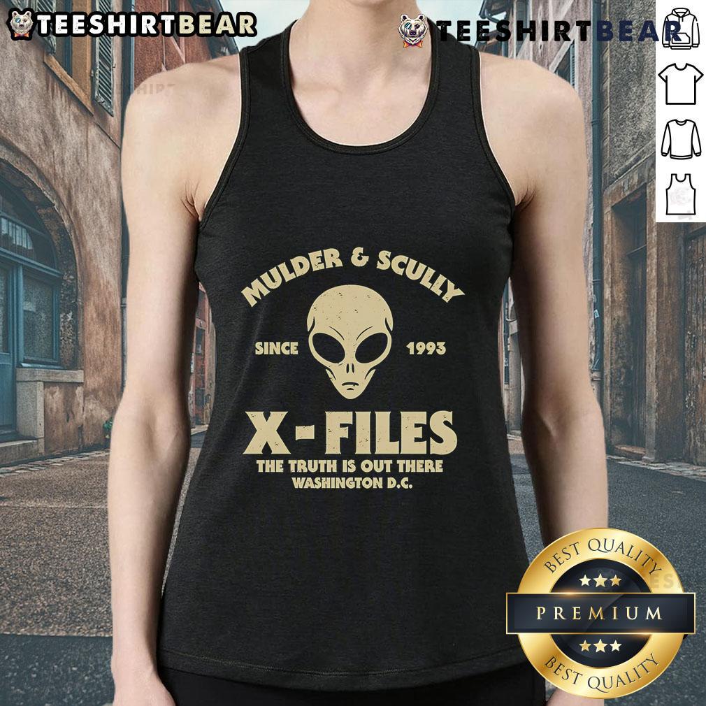 Top Mulder And Scully X Files The Truth Is Out There Tank Top Top Mulder and Scully X-Files The Truth Is Out There tank top featuring iconic duo from the hit sci-fi series.
