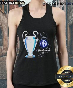 Top Munich 25 UCL Final Inter Milan tank top featuring vibrant team colors and logo, perfect for football fans.