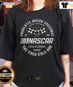 Top NASCAR X Field and Stream Charlotte Coca-Cola 600 Ladies Tee showcasing vibrant design and comfortable fit.