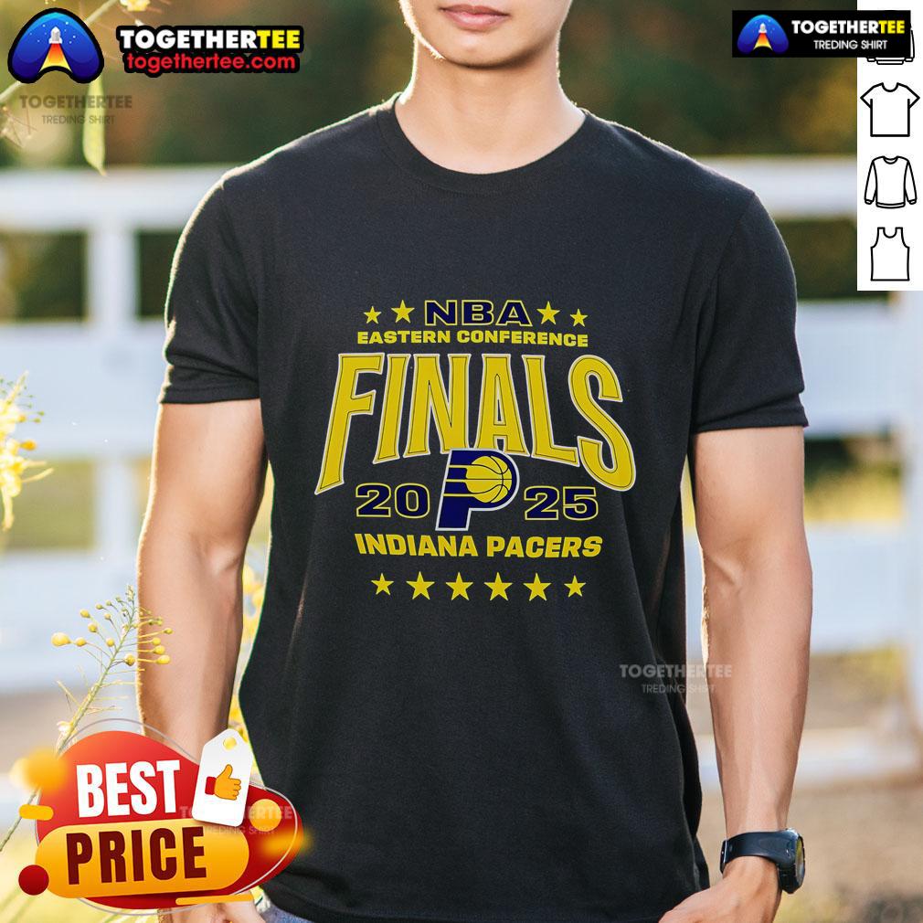 Top Nba Eastern Conference Finals 2025 Indiana Pacers T Shirt Top NBA Eastern Conference Finals 2025 Indiana Pacers T-Shirt featuring team logo and vibrant colors for fans.