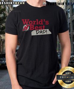 Alt Text: Top New Jersey Devils World's Best Dad T-Shirt featuring team colors and logo, perfect for proud hockey dads.