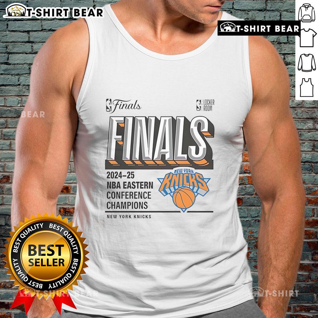Top New York Knicks 2025 Nba Eastern Conference Champions Locker Room Tank Top Top New York Knicks 2025 NBA Eastern Conference Champions locker room tank top showcasing team pride and style.