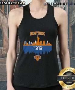 Top New York Knicks The 212 Skyline Tank Top featuring iconic NYC skyline design, perfect for basketball fans.
