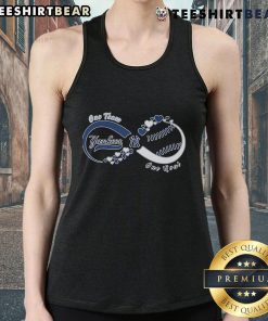 Top New York Yankees tank top featuring 'One Team. One Goal. One Love.' slogan, perfect for fans and summer wear.