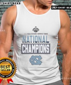Top North Carolina Tar Heels 2025 NCAA DI Women's Tennis National Champions tank top displayed in vibrant colors.