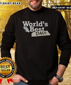 Top North Texas Mean Green World's Best Dad sweatshirt in vibrant green, perfect gift for proud fathers.