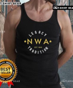Alt Text: Top NWA National Wrestling Alliance legacy and tradition tank top featuring logo and bold design for wrestling fans.