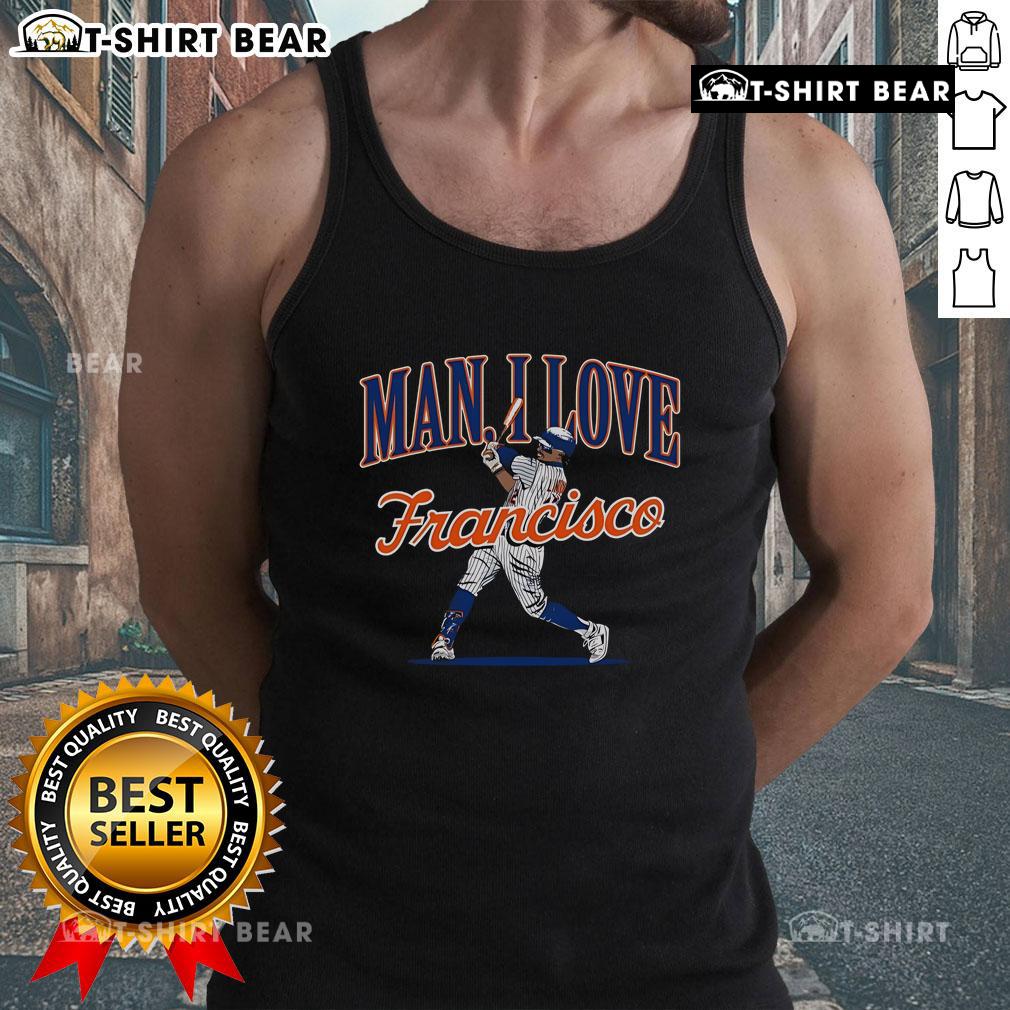 Top Ny Man I Love Francisco Tank Top Stylish Top NY Man I Love Francisco tank top featuring bold text design, perfect for casual summer outfits.