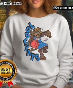 Staycool mascot sweatshirt featuring Oklahoma City Thunder essentials for NBA fans, perfect for game day attire.
