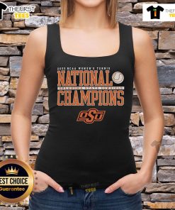 Top Oklahoma State Cowgirls 2025 NCAA Women's Tennis National Champions tank top featuring vibrant team colors and logo.
