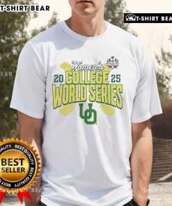Top Oregon Ducks Softball 2025 NCAA Women's College World Series T-Shirt featuring team logo and vibrant colors.