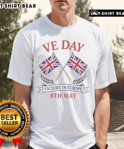 Top Patriot VE Day Union Jack Flag Victory in Europe T-Shirt celebrating the 75th anniversary of VE Day.