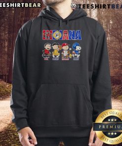 Top Peanuts characters hoodie featuring Indiana sports teams: Pacers, Indians, and Colts, perfect for fans.