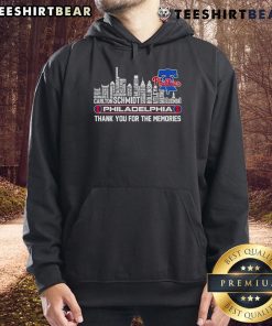 Top Philadelphia Phillies skyline hoodie with 'Thank You For The Memories' design, perfect for fans celebrating the team.