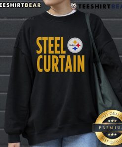 Cozy Top Pittsburgh Steelers Steel Curtain sweatshirt featuring team's logo, perfect for fans on game day.