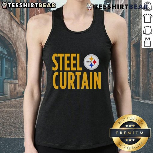 Stylish Top Pittsburgh Steelers Steel Curtain tank top featuring team colors and logo, perfect for game day attire.