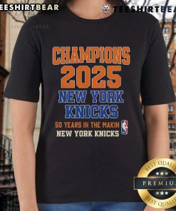 New York Knicks Champions Years in the Making ladies tee showcasing team pride and playoff spirit.