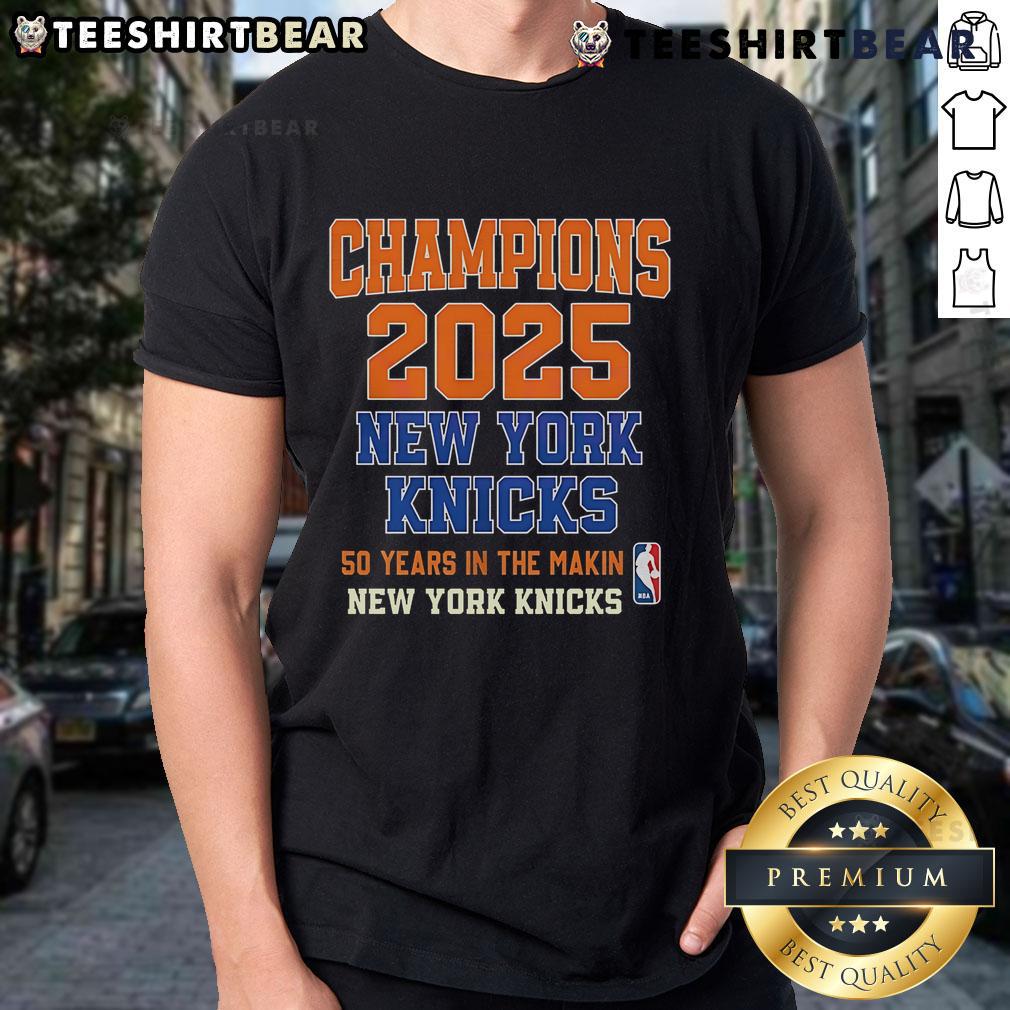 Top Playoffs New York Knicks Champions Years In The Making T Shirt Alt Text: New York Knicks Champions T-Shirt celebrating playoff victories, showcasing team pride and years of dedication.