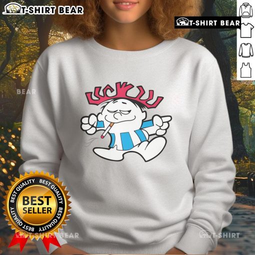Top Punch Cig Sweatshirt featuring a bold graphic design, perfect for casual wear and street style enthusiasts.