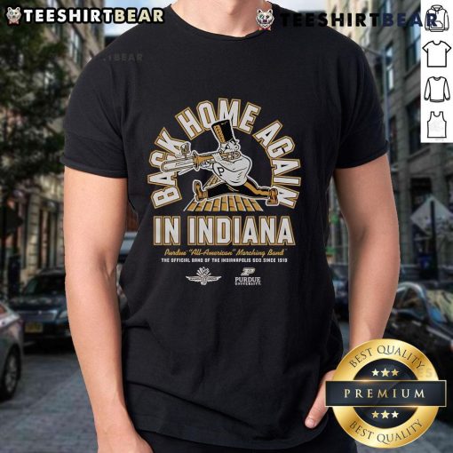 Top Purdue Boilermakers Back Home Again In Indiana T-Shirt featuring bold team colors and logo for fans.