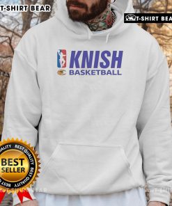 Alt Text: Rachel Green in a stylish Knish Knicks basketball logo hoodie, showcasing trendy urban fashion and sporty chic style.