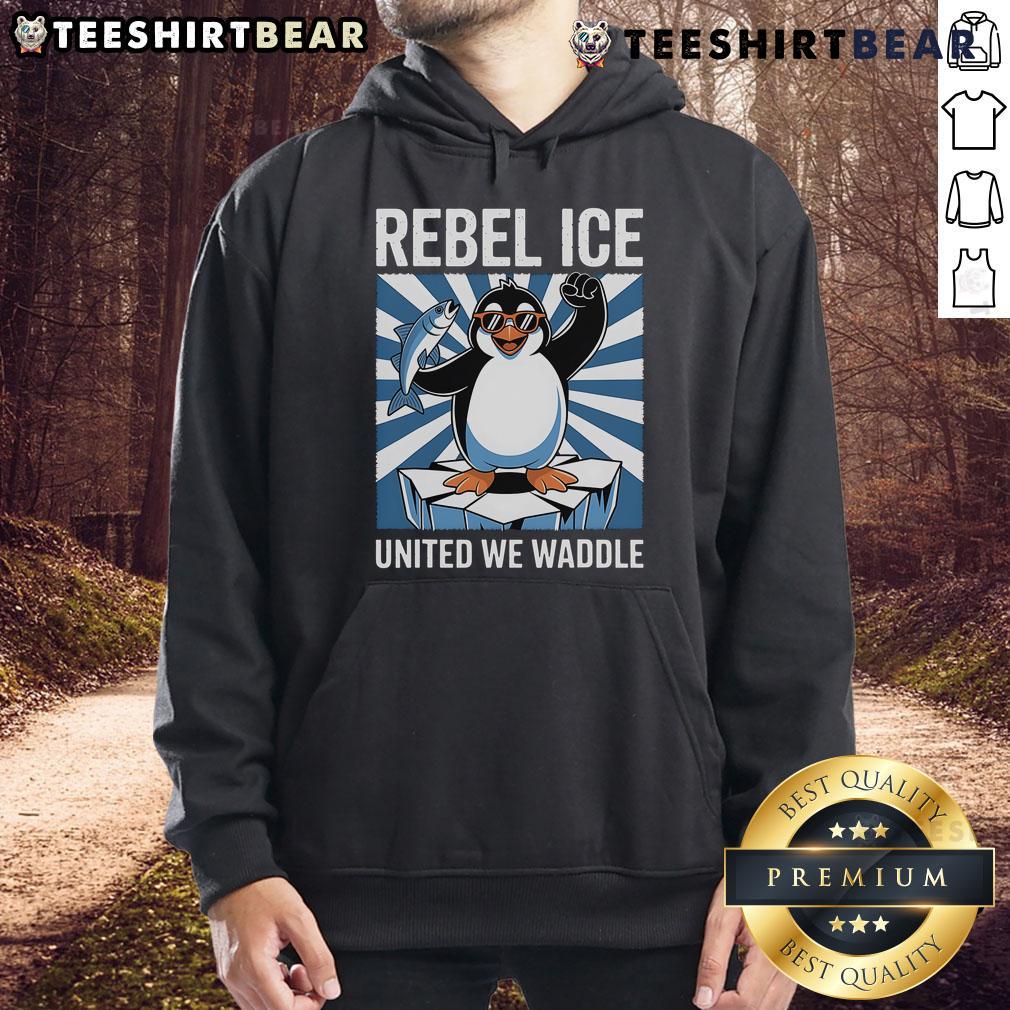 Top Rebel Ice United We Waddle Hoodie Top Rebel Ice United We Waddle Hoodie featuring a playful design, perfect for casual winter wear and stylish comfort.
