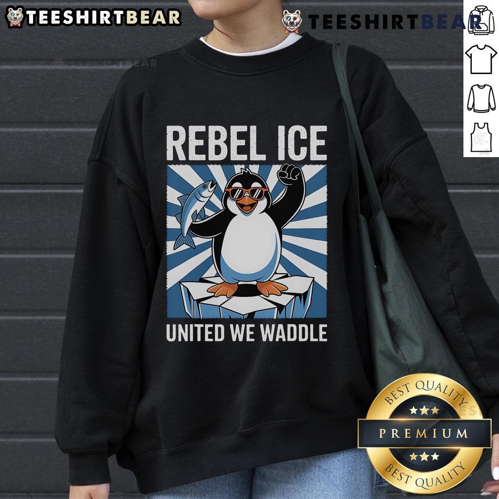 Top Rebel Ice United We Waddle Sweatshirt Cozy Top Rebel Ice United We Waddle Sweatshirt featuring a fun design, perfect for casual wear and winter outings.