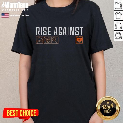 Stylish Top Rise Against Ricochet Laser Ladies Tee featuring vibrant graphics and a comfortable fit for everyday wear.