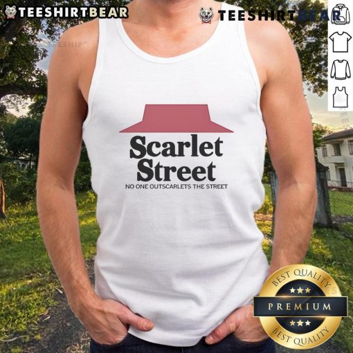 Alt Text: Top Scarlet Street: No One Outscarlets The Street Tank Top - stylish and trendy design for casual wear.