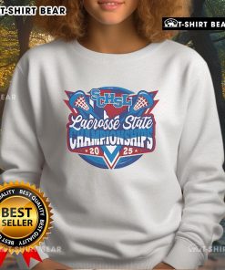 Alt Text: 2025 Top SCHSL Lacrosse State Championships sweatshirt featuring team logo and vibrant colors.