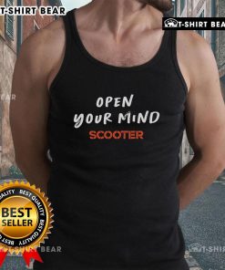 Top Scooter Open Your Mind Tank Top for men in vibrant colors, perfect for summer casual wear and stylish outings.