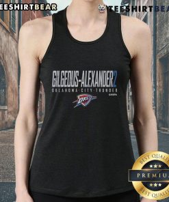 Top Shai Gilgeous-Alexander Oklahoma City Thunder tank top featuring team colors and logo for fans and collectors.