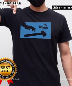 Top Sir-Fix-A-Lot Fix Things Hammer T-Shirt featuring a playful design, perfect for DIY enthusiasts and handymen.