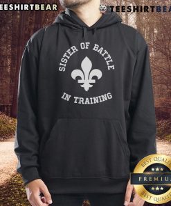 Top Sister of Battle in Training Hoodie showcasing a warrior design, perfect for fans of Warhammer 40K and cosplay.