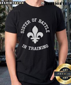 Top Sister of Battle in Training T-Shirt featuring a bold design for Warhammer 40K fans and gamers.